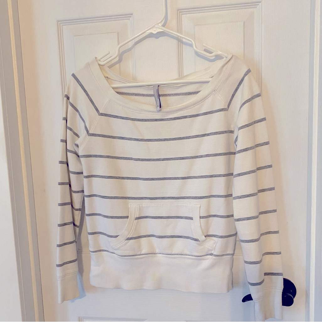 Off Shoulder/Scoop Neck Sweatshirt